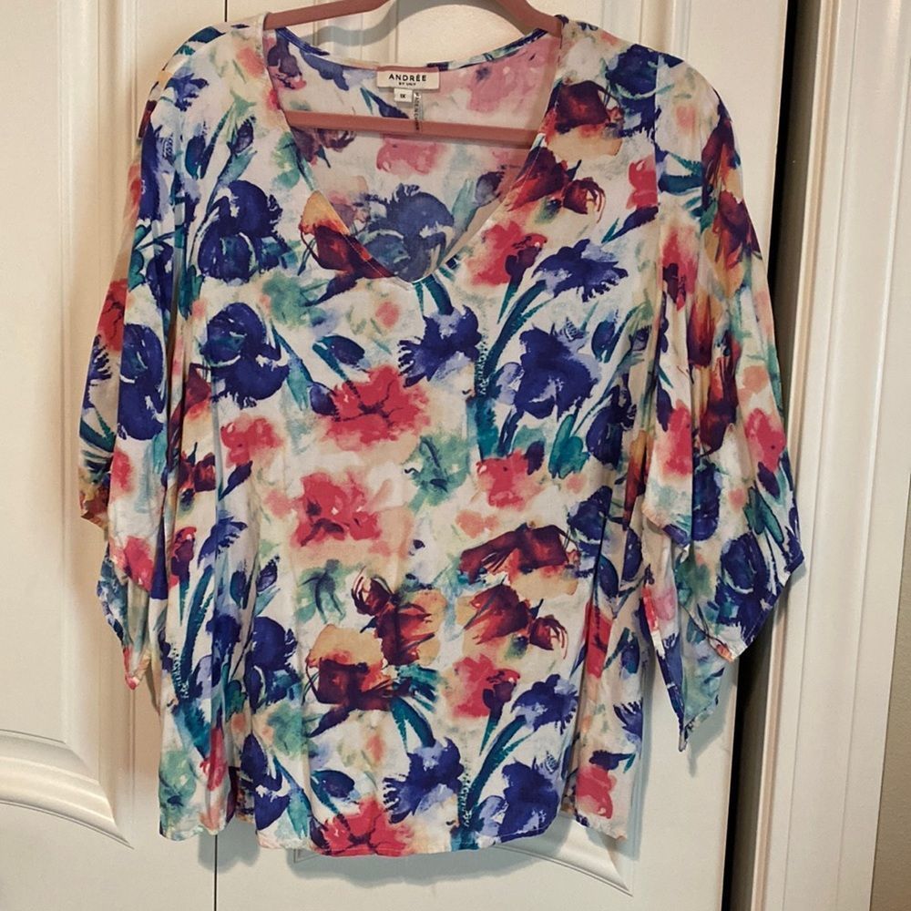 Watercolor Floral Blouse